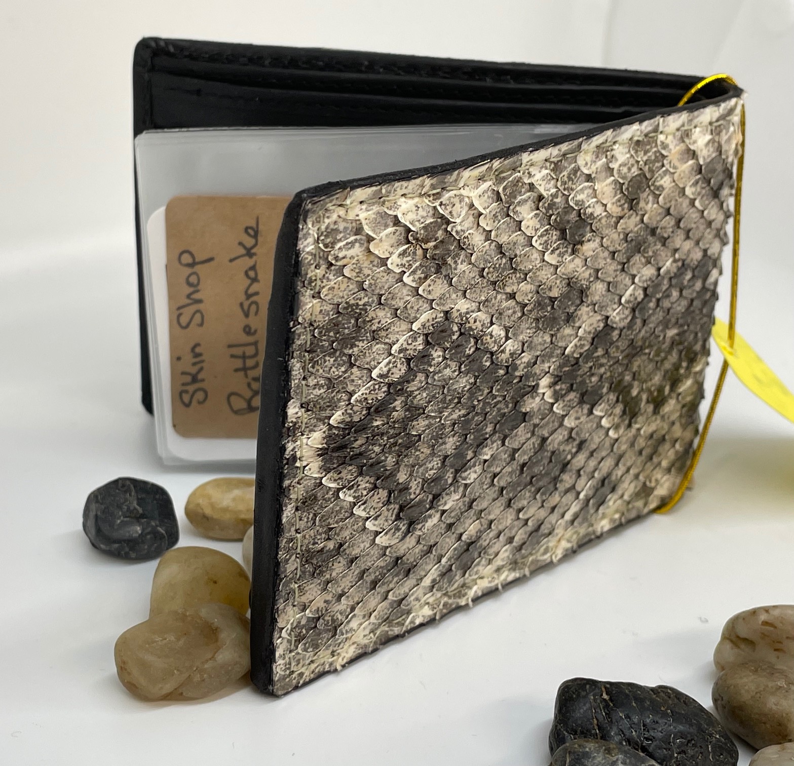 FREE SHIPPING Genuine Python Snakeskin Leather Mens Bifold Wallet