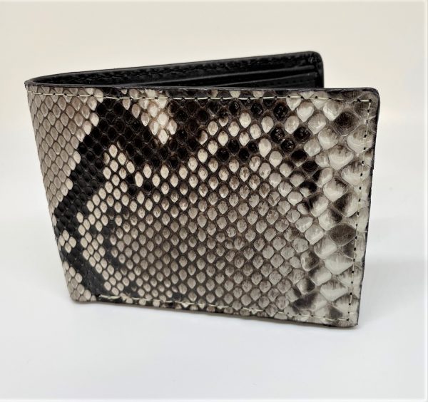 Genuine Python snake-skin bi-fold wallet.