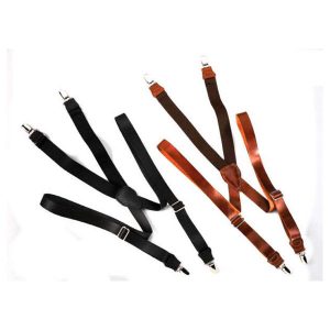 Leather Suspenders, 48", Made in the USA