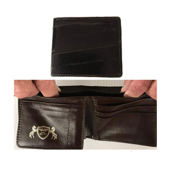 Wallet Bi-Fold Genuine EEL in Brown