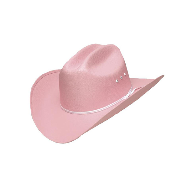 Pink Kids Cowgirl Straw Hat