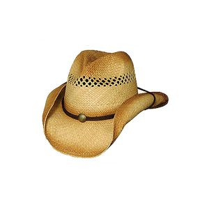 The Blaze weathered Crushable raffia straw cowboy hat