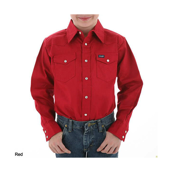 Western Heavy Red Denim Shirt Wrugged Wrangler