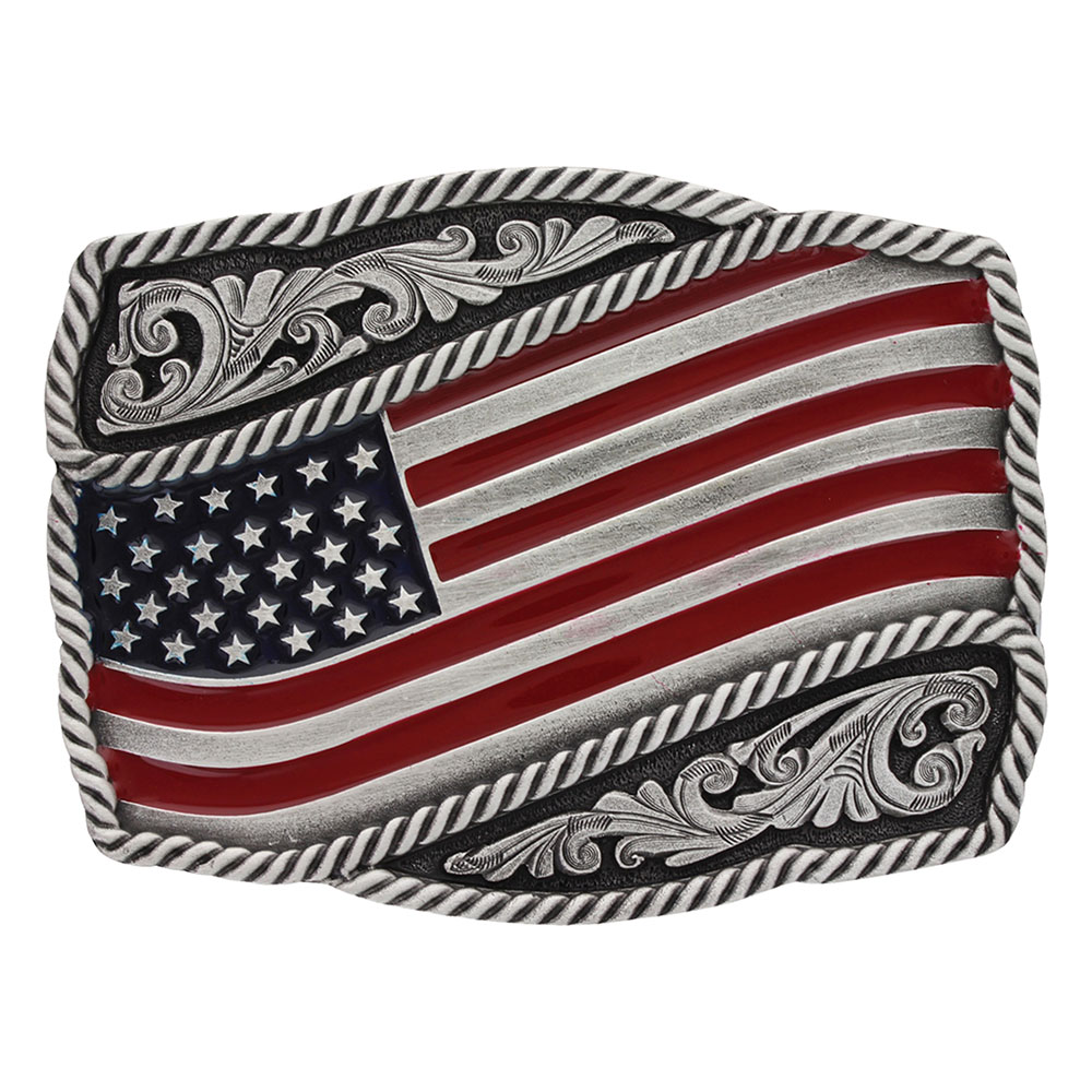 flag belt buckle