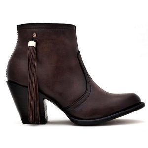 Los Altos Chocolate Round Toe with Tassel Ankle Boot