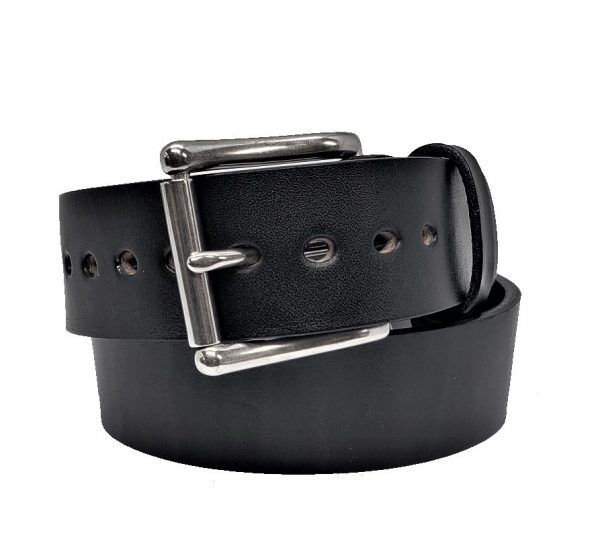 Handmade 1 3/4" Leather Belt in Black