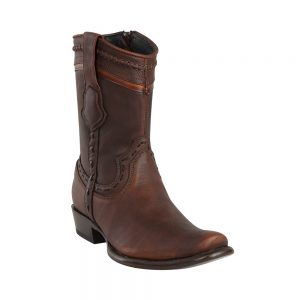 Men's King Exotic Zip-up Leather Boots