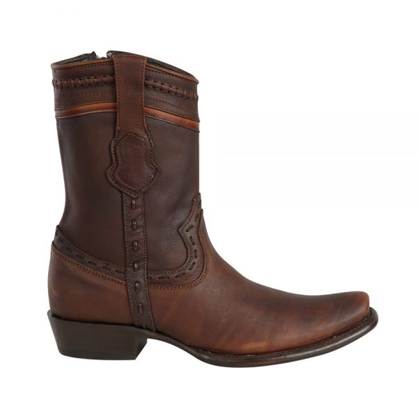 Men's King Exotic Zip-up Leather Boots