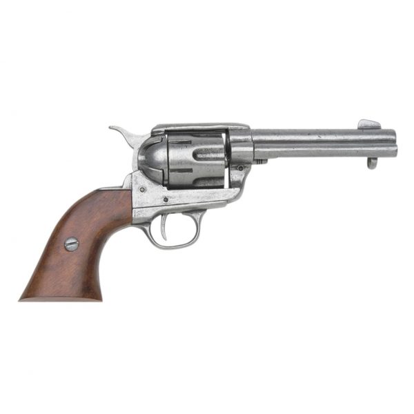 Replica M1873 Nickel Finish Quick Draw Revolver Non-Firing