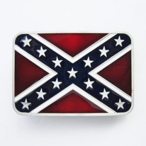 Vintage Western Confederate Flag Belt Buckle