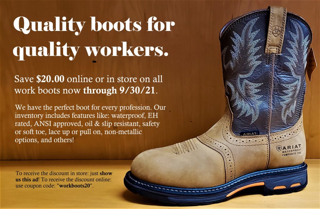 Spencer's Summer Work Boot Sale